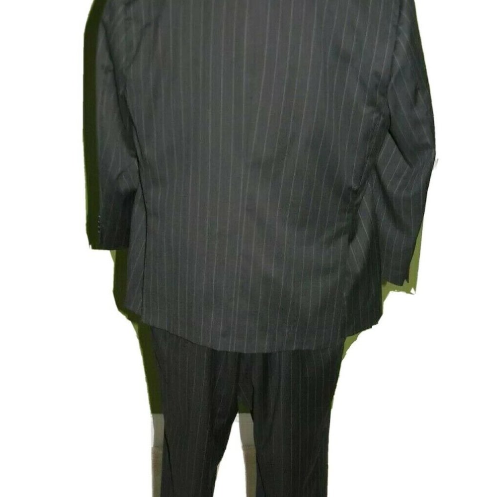 Samuelsohn Performance Loro Piana Gray Stripes Tw… - image 3